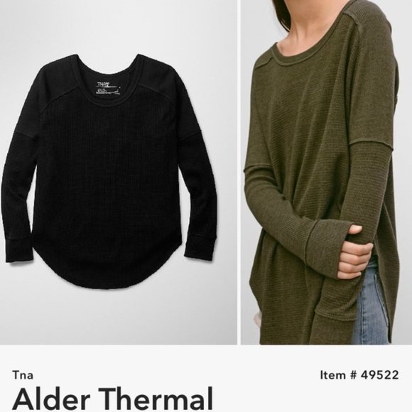 Aritzia Tops - ✨ Navy & Black Alder Thermal Top | Aritzia